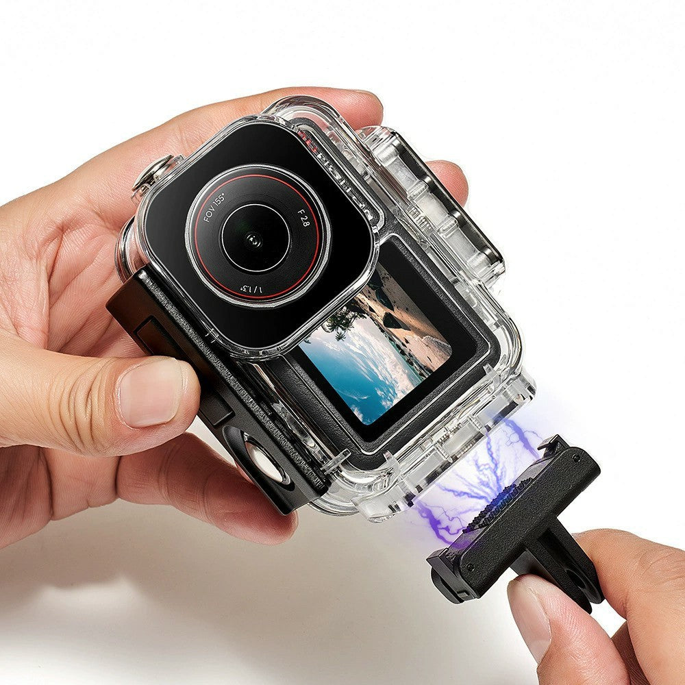 030 164FT  /  50m Waterproof Case for DJI Osmo Action 5 Pro  /  4  /  3 ABS Dive Housing Large Flat Glass Lens