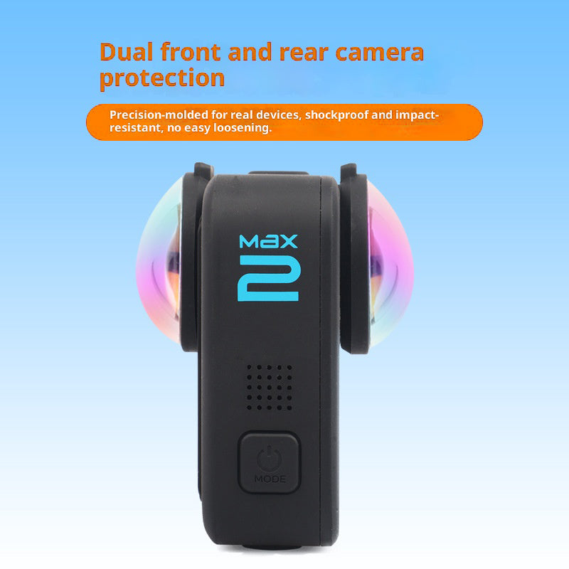 2Pcs / Set For GoPro MAX2 Front and Rear Lens Protector 10H Tempered Glass Action Camera Lens Guard