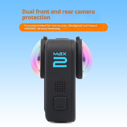 2Pcs / Set For GoPro MAX2 Front and Rear Lens Protector 10H Tempered Glass Action Camera Lens Guard