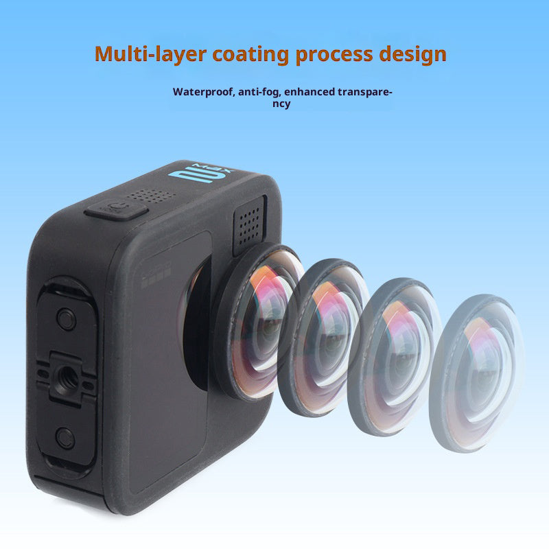 2Pcs / Set For GoPro MAX2 Front and Rear Lens Protector 10H Tempered Glass Action Camera Lens Guard