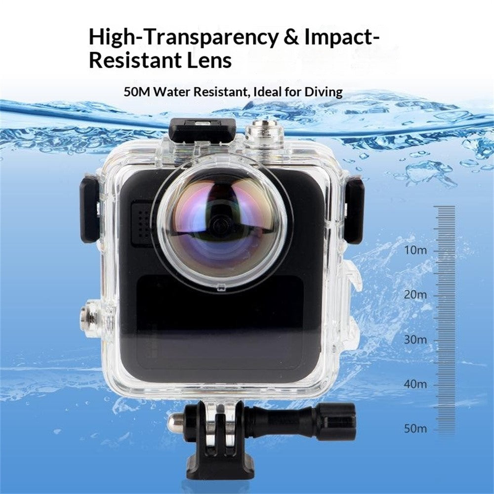 For GoPro MAX2 50m Diving Waterproof Action Camera Case Panoramic Action Camera Protective Shell