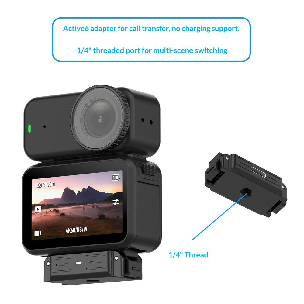 For DJI Osmo Nano / Action 6 Quick Release Adapter Base with 1 / 4 Inch Thread Mount Action Camera Accessories