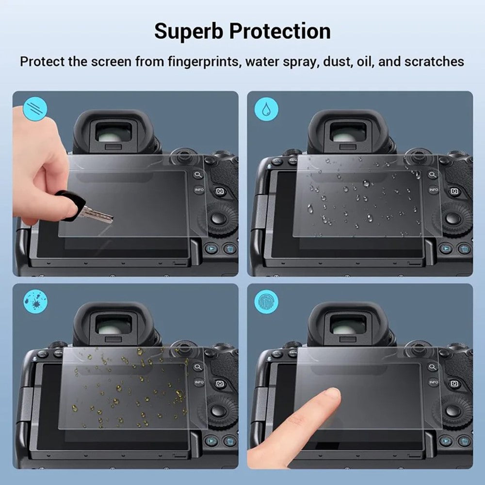 2Pcs for Canon EOS R8 Camera Screen Protector 9H Tempered Glass Anti-Scratch HD Camera Film