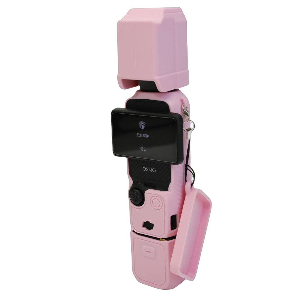 For DJI Osmo Pocket 3 Silicone Case Camera Soft Protective Cover with Lens Cap Screen Cover