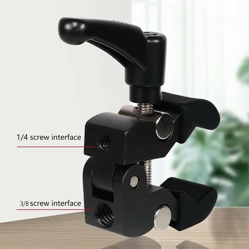 Z039 Photography Clamp 1 / 4''  3 / 8'' Thread Crab Pliers Clip for DSLR Cameras