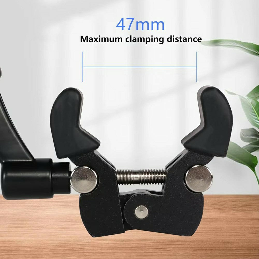 Z039 Photography Clamp 1 / 4''  3 / 8'' Thread Crab Pliers Clip for DSLR Cameras