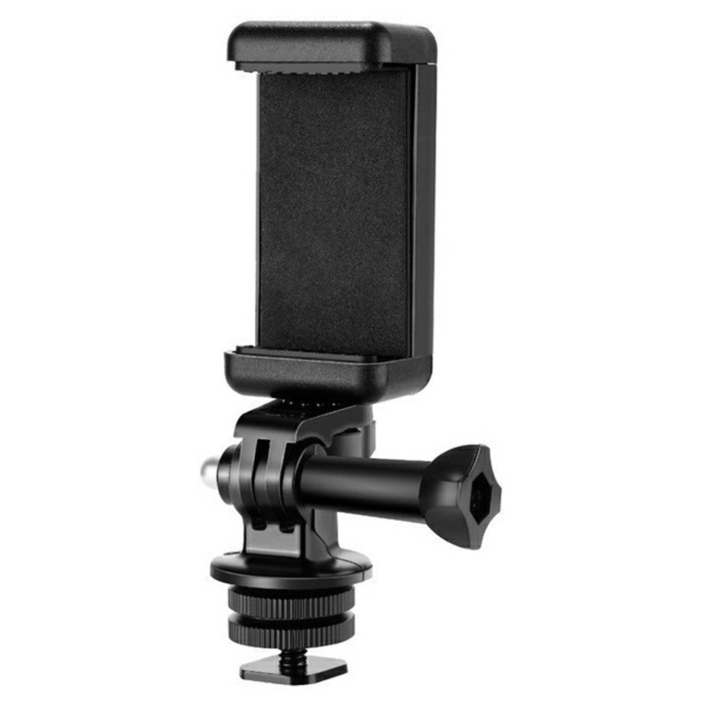 D01S 360 Degree Rotating E-Shape Phone Holder Hot Shoe Mount Adapter for Action Camera