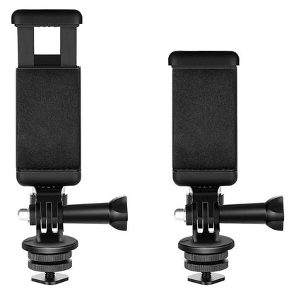 D01S 360 Degree Rotating E-Shape Phone Holder Hot Shoe Mount Adapter for Action Camera