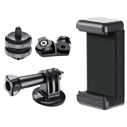 D01S 360 Degree Rotating E-Shape Phone Holder Hot Shoe Mount Adapter for Action Camera