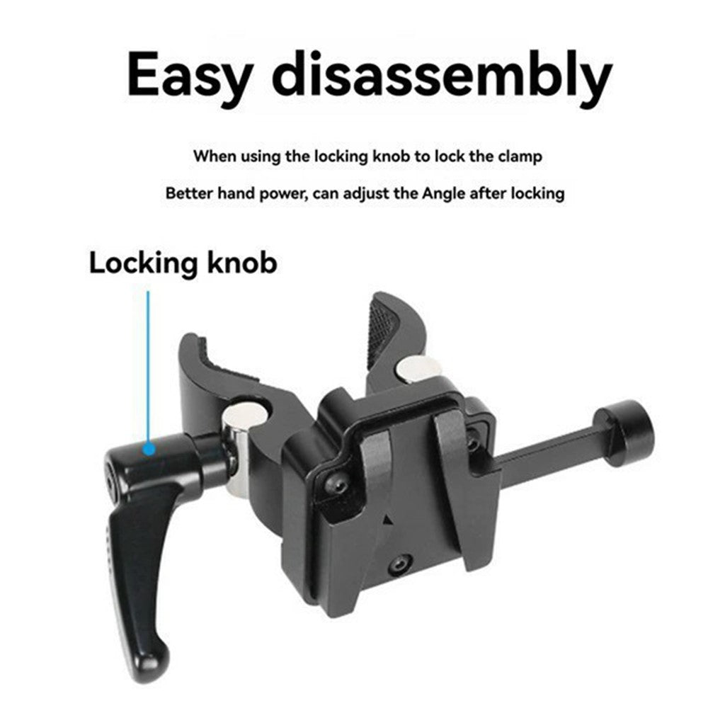 LB16 Aluminum Alloy Camera Clamp V-Lock Mount Quick Release Adapter for V-Port Battery Plate