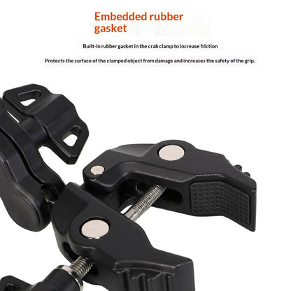 Z057 Aluminum Alloy Crab Clamp Magic Arm 360 Degree Rotating Super Clamp Photography Equipment