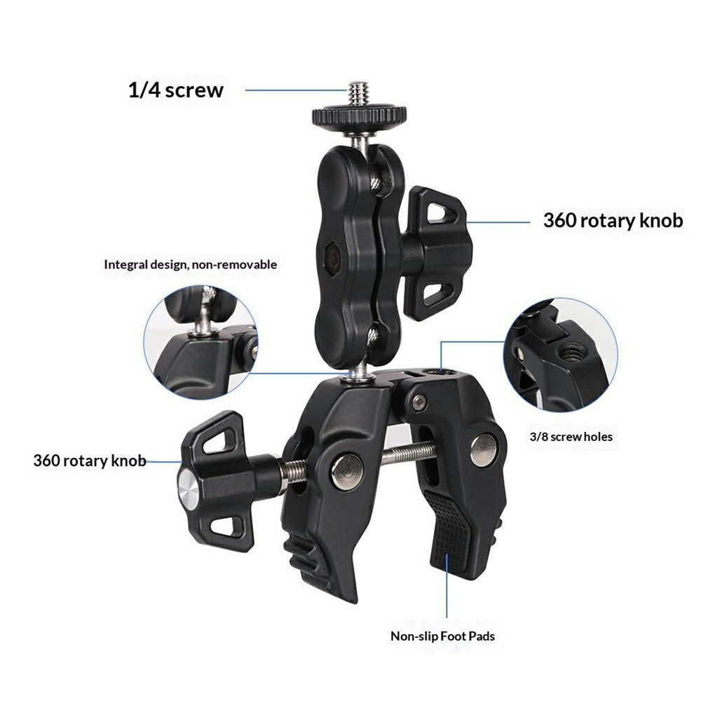 Z057 Aluminum Alloy Crab Clamp Magic Arm 360 Degree Rotating Super Clamp Photography Equipment