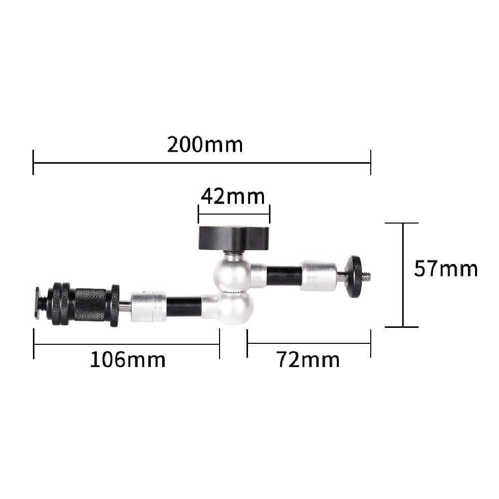 G147 7 Inch Magic Arm for DSLR Camera LCD Monitor LED Light Dual Ball Head Mount 360 Degree Multi-Angle Bracket
