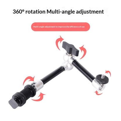 G148 11 Inch Magic Arm Metal Articulating Monitor Mount 360° Ball Head Camera Bracket for Photography
