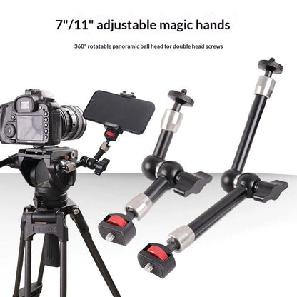 C119 11 Inch Camera Monitor Mount Phone Microphone Stand Magic Arm Articulating Arm for Tripod Live Streaming Accessories