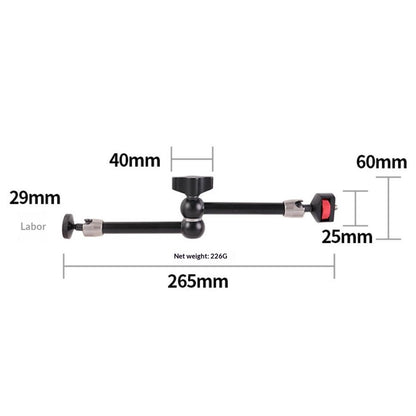 C119 11 Inch Camera Monitor Mount Phone Microphone Stand Magic Arm Articulating Arm for Tripod Live Streaming Accessories