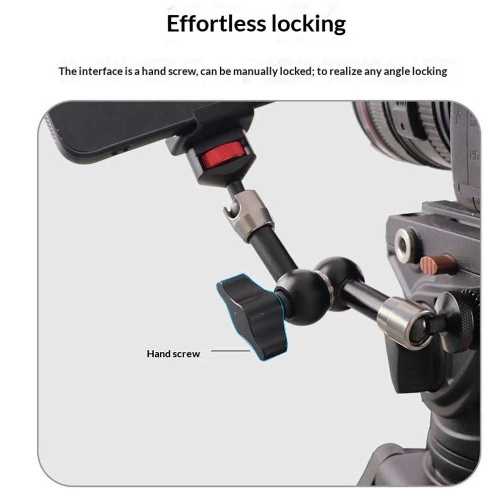 C118 7 Inch Adjustable Magic Arm Dual Ball Head Mount for Camera Phone Microphone Tripod Live Streaming Accessories