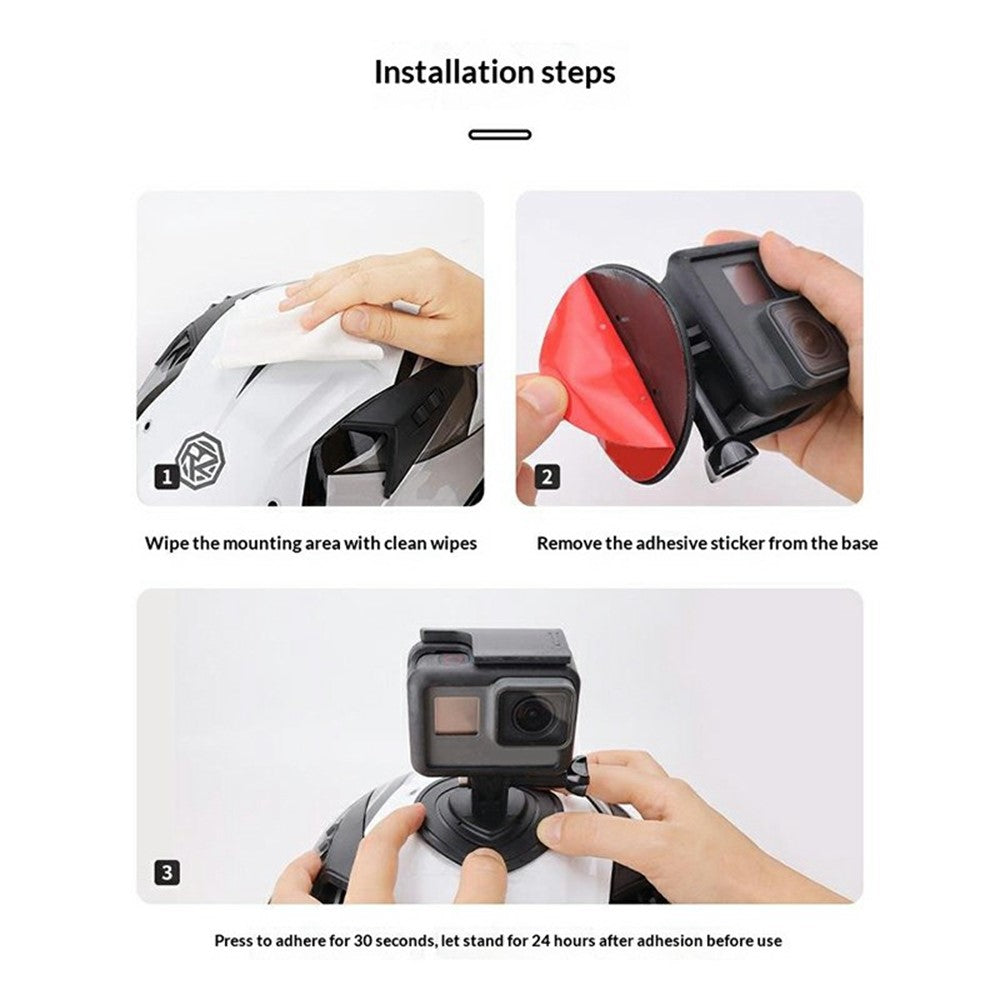 914510 Flexible Adhesive Mount Base for DJI OSMO Action 6 Sports Camera Helmet Cycling Bracket Stand with Screw Adapter