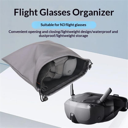 915725 Carrying Storage Bag for DJI Goggles N3 Flight Glasses Waterproof Leather Drawstring Pouch Protective Case