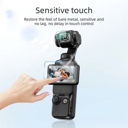3 Sets For DJI Osmo Pocket 4 Tempered Glass Camera Screen Protector Anti-scratch Screen Lens Film Kit