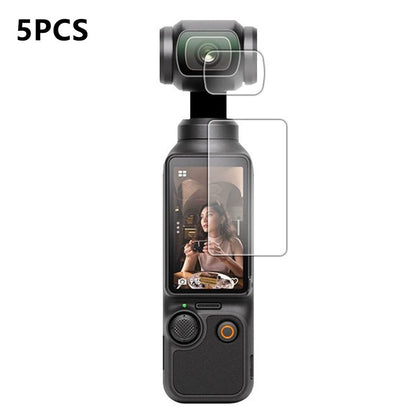 5 Sets For DJI Osmo Pocket 4 Hydrogel Film High Definition Soft PET Screen Protector Camera Screen + Lens Film