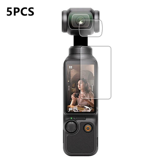 5 Sets For DJI Osmo Pocket 4 Hydrogel Film High Definition Soft PET Screen Protector Camera Screen + Lens Film