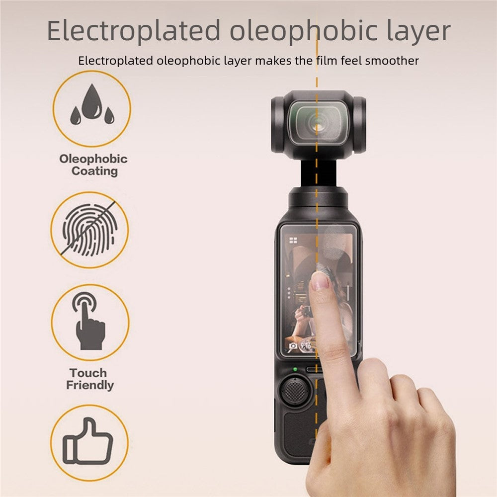 5 Sets For DJI Osmo Pocket 4 Hydrogel Film High Definition Soft PET Screen Protector Camera Screen + Lens Film