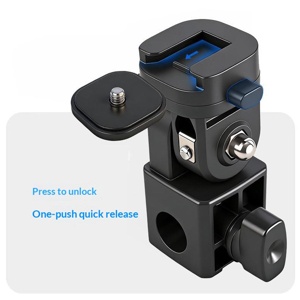 Y079 180 Degree Rotating Light Stand Adapter Bracket 1 / 4 Screw Cold Shoe Quick Release Mount for Camera Phone Fill Light