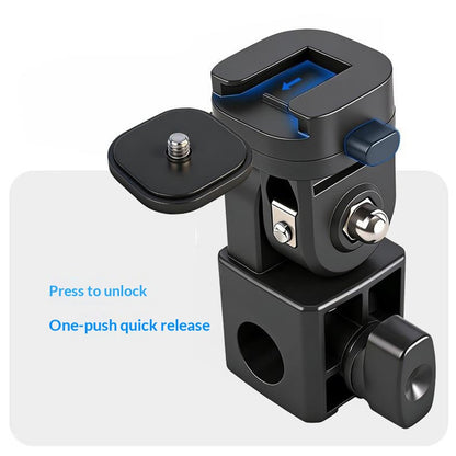 Y079 180 Degree Rotating Light Stand Adapter Bracket 1 / 4 Screw Cold Shoe Quick Release Mount for Camera Phone Fill Light