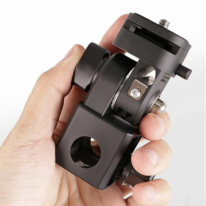 Y079 180 Degree Rotating Light Stand Adapter Bracket 1 / 4 Screw Cold Shoe Quick Release Mount for Camera Phone Fill Light