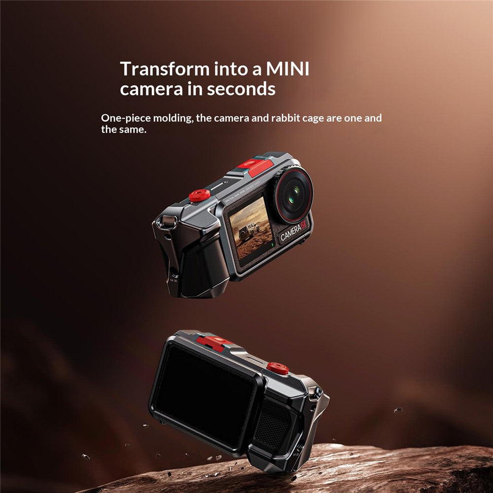 DJ-5 Aluminum Alloy Protective Case for DJI Osmo Action 3  /  4  /  5 Pro Cage Frame Action Camera Protective Cover