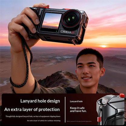 DJ-5 Aluminum Alloy Protective Case for DJI Osmo Action 3  /  4  /  5 Pro Cage Frame Action Camera Protective Cover