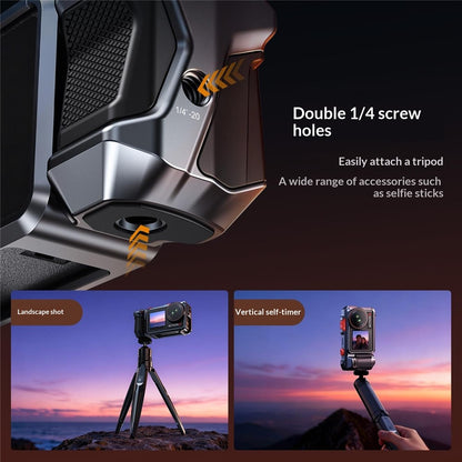 DJ-5 Aluminum Alloy Protective Case for DJI Osmo Action 3  /  4  /  5 Pro Cage Frame Action Camera Protective Cover