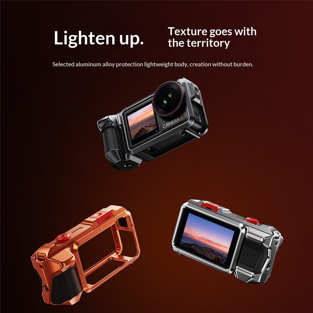 DJ-5 Aluminum Alloy Protective Case for DJI Osmo Action 3  /  4  /  5 Pro Cage Frame Action Camera Protective Cover