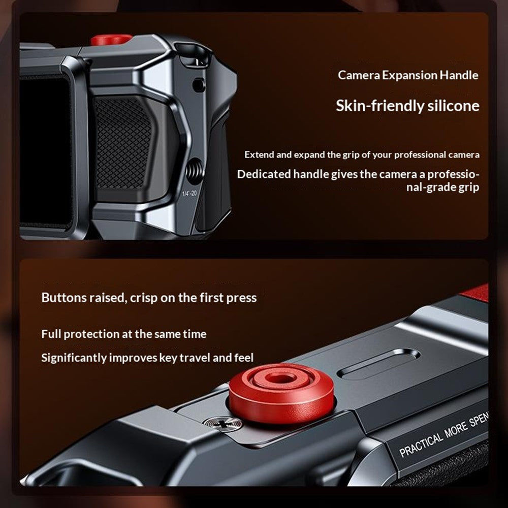 DJ-5 Aluminum Alloy Protective Case for DJI Osmo Action 3  /  4  /  5 Pro Cage Frame Action Camera Protective Cover