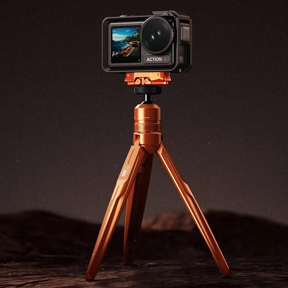 DJ-7 Magnetic Action Camera Mount Adapter for DJI Osmo Action Foldable Connector Tripod Quick Release Base with 1 / 4 Inch Thread