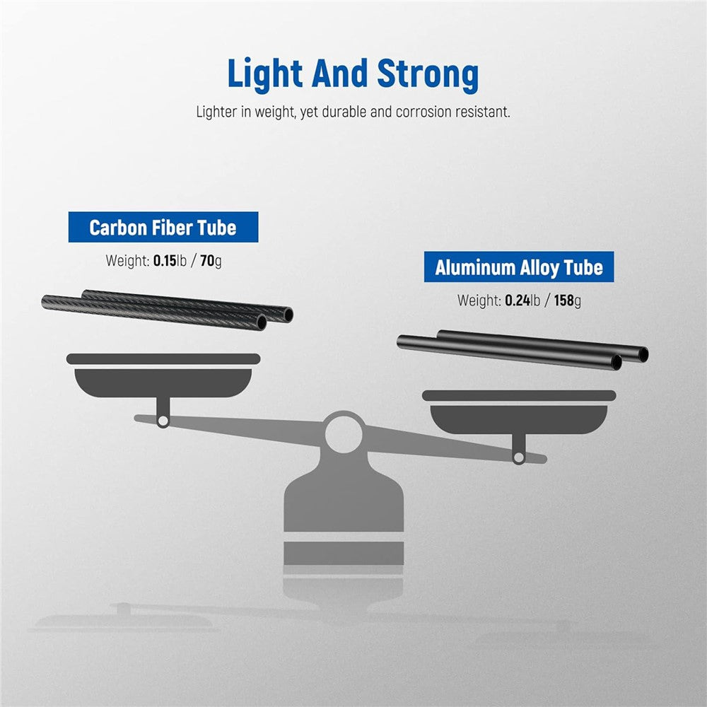 KE-36 35cm Carbon Fiber Extension Rod for DJI RS3  /  RS4 Gimbal Stabilizer 1 / 4 inch Screw Mount Compatible Accessory