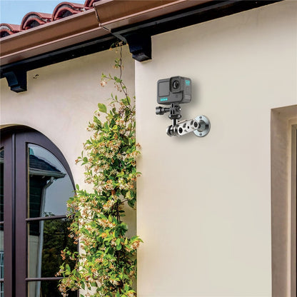 Camera Monitor Mount Wall Ceiling Bracket Double Ball Head 1 / 4 Interface Adjustable Swivel Stand