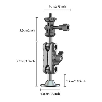 Camera Monitor Mount Wall Ceiling Bracket Double Ball Head 1 / 4 Interface Adjustable Swivel Stand