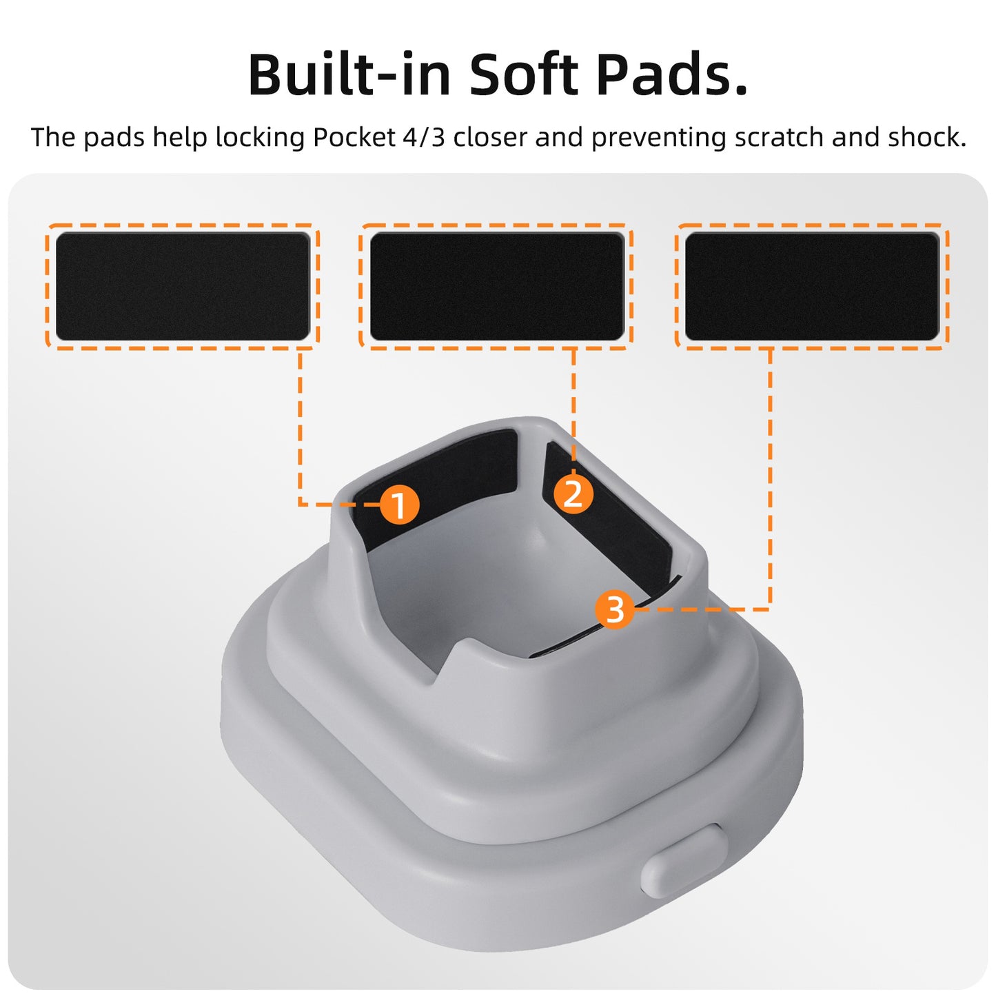 SUNNYLIFE For DJI Osmo Pocket 4 / 3 Action Camera Detachable Base Plastic Desktop Support Bracket