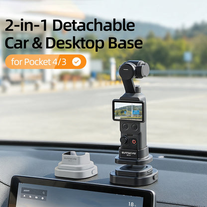 SUNNYLIFE For DJI Osmo Pocket 4 / 3 Action Camera Detachable Base Plastic Desktop Support Bracket