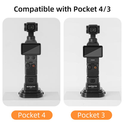 SUNNYLIFE For DJI Osmo Pocket 4 / 3 Action Camera Detachable Base Plastic Desktop Support Bracket