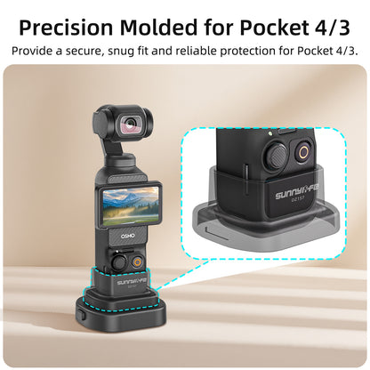 SUNNYLIFE For DJI Osmo Pocket 4 / 3 Action Camera Detachable Base Plastic Desktop Support Bracket