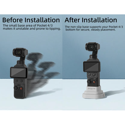 SUNNYLIFE For DJI Osmo Pocket 4 / 3 Action Camera Detachable Base Plastic Desktop Support Bracket