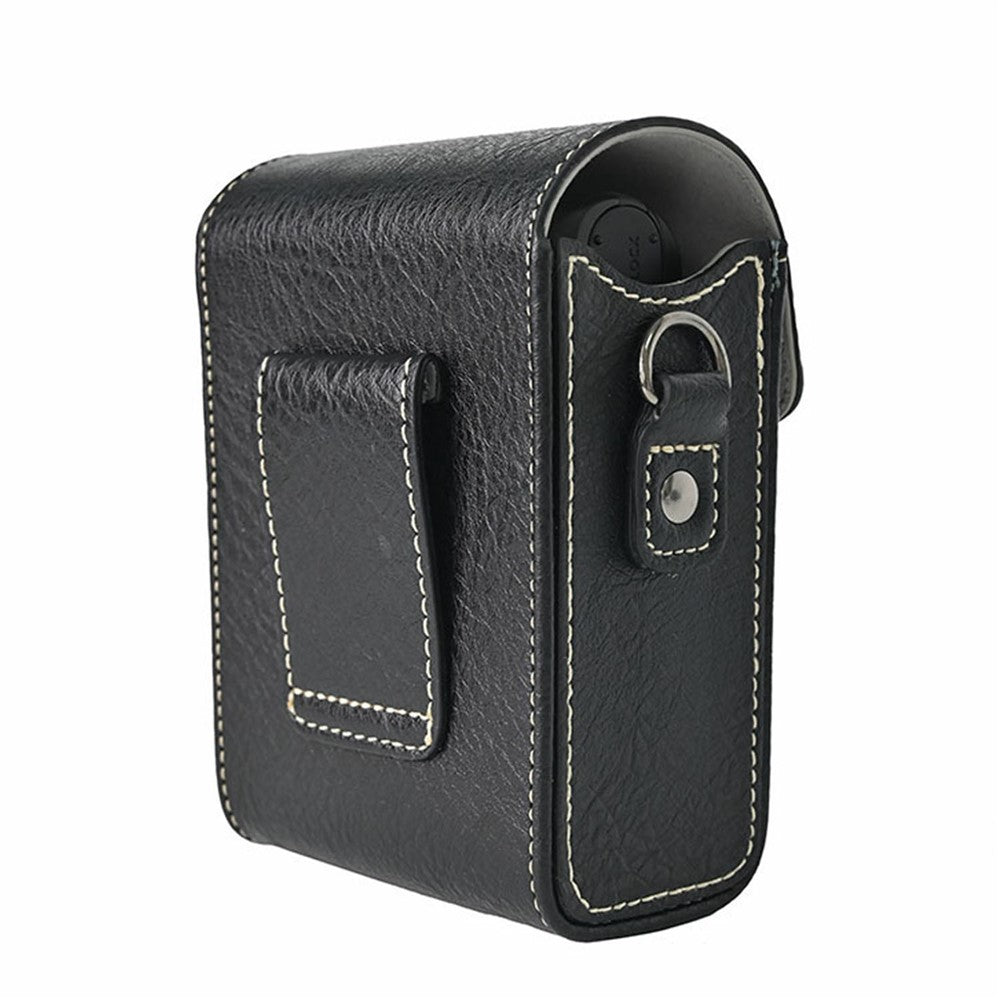 Universal Vintage Litchi Pattern Camera Bag PU Leather Protective Case with Shoulder Strap for Small Digital Cameras