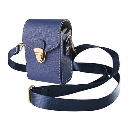 Universal Camera Bag PU Leather Lychee Texture Flip Lock Cover Protective Case with Adjustable Strap for Small Digital Cameras