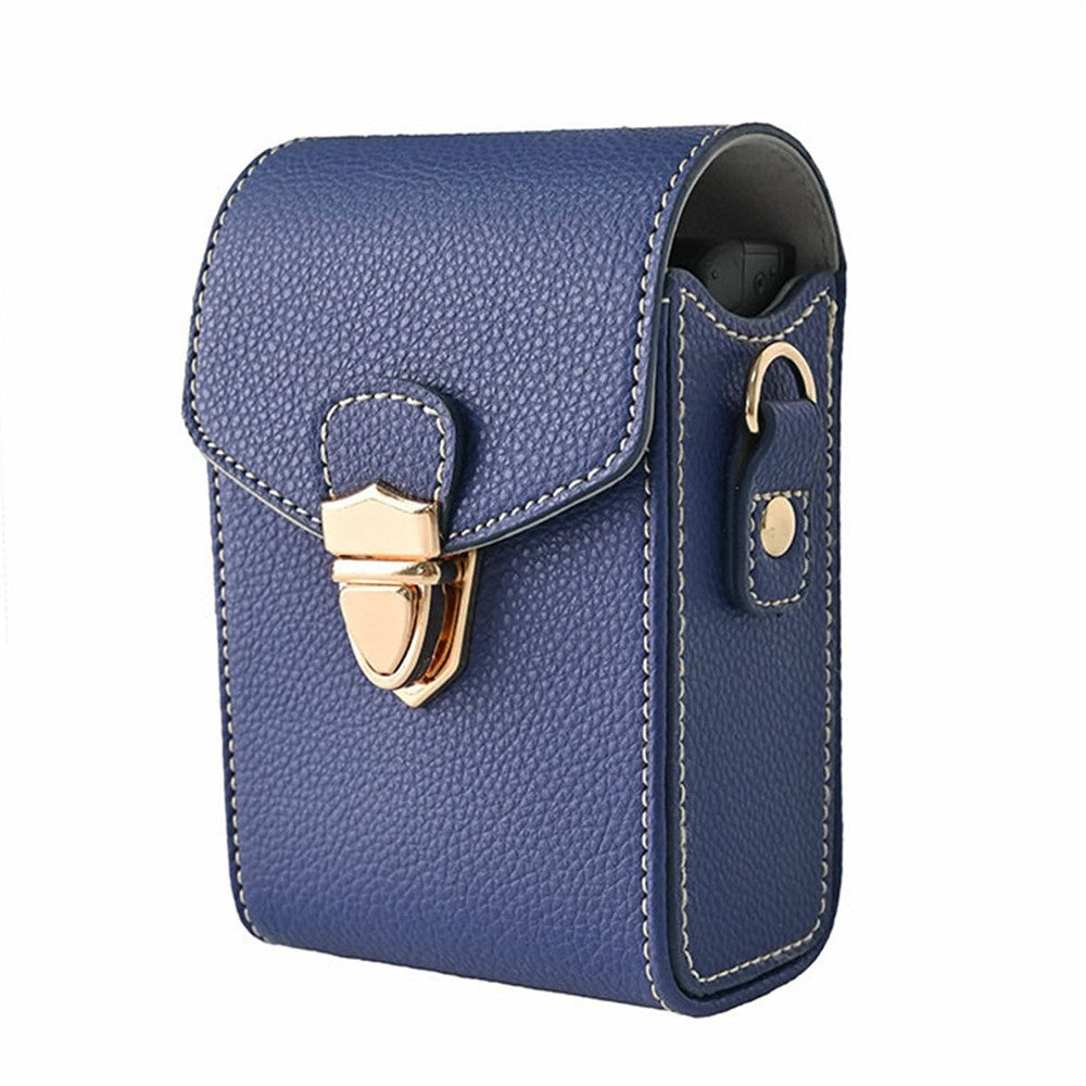 Universal Camera Bag PU Leather Lychee Texture Flip Lock Cover Protective Case with Adjustable Strap for Small Digital Cameras