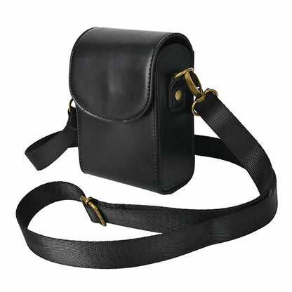 Universal PU Leather Camera Protective Case with Magnetic Clasp Flip-Top Shoulder Bag for Small Digital Cameras