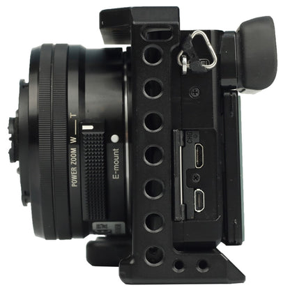 ADAI for Sony A6 SLR Camera Cage Aluminum Alloy Cold Shoe 1 / 4 Screw Hole Expansion Frame