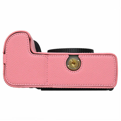 PU Leather Camera Case for Nikon Z 6 III Palm Texture Magnetic Bottom Base Half Cover with Battery Access